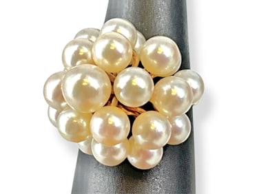 14k Sweet Pearl Bubble Ring