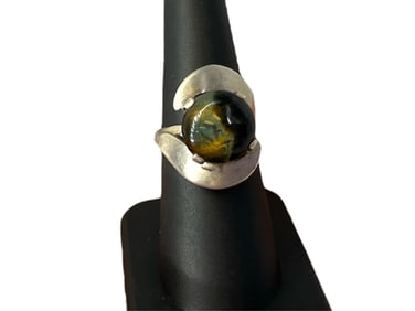 Sterling Silver Ring with Schiller Stone