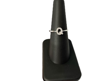 18kt White Gold Diamond Monogram Ring