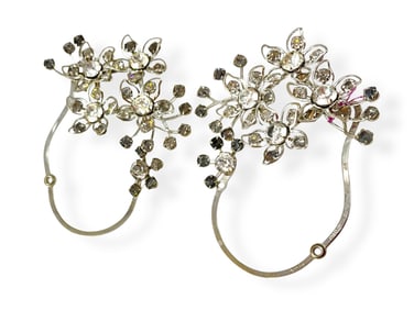 Vintage Rhinestone Earrings - These Slip Over Your Ear! Great for Formal Affairs!