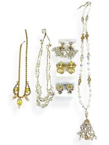 Gorgeous Sparkling Vintage Fashion Jewelry - Necklaces and Earrings