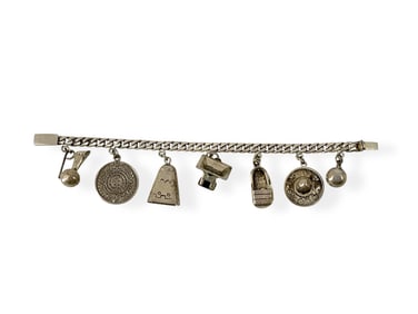 Sterling Silver Bracelet and Charms