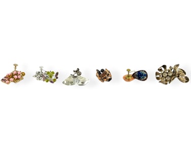 Hallmarked Vintage Earrings Including ìHogan-Bolasî Copper Earrings, Theatre Styled Comedy/Tragedy