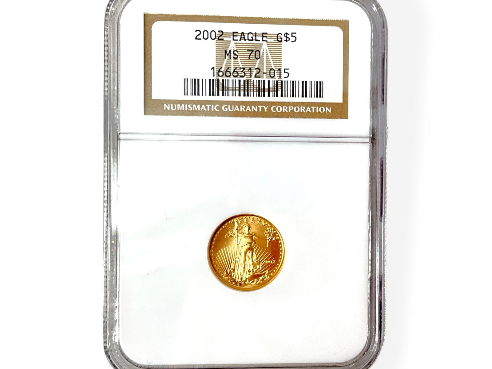 U.S. 2002 $5.00 Gold 1/10th Eagle Bullion Coin (1 of 5)