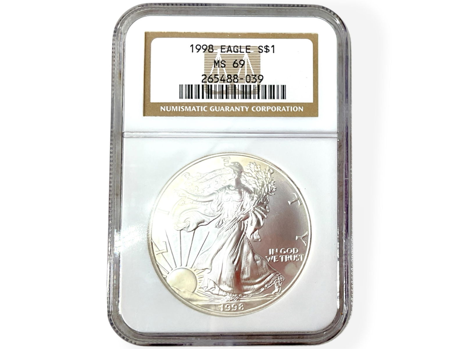 U.S. $1.00 Eagle Fine Silver Bullion Coin - Graded in Case (1 of 5)