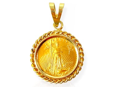 U.S. $5.00 Gold Coin Pendant