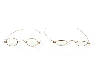 Two Pair of Antique Spectacles w/Gold Frames