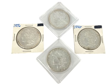 Four Morgan Silver Dollar Coins