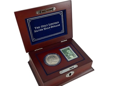PCS Lincoln Stamp and Coin Set in Box