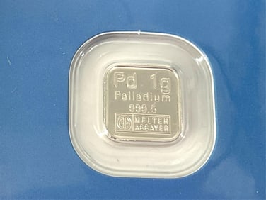1 Gram Palladium Bullion Bar