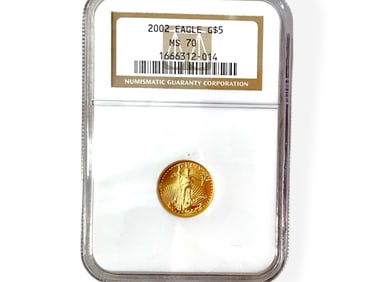 U.S. 2002 $5.00 Gold 1/10th Eagle Bullion Coin