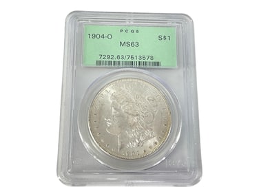 1904-O U.S. Morgan Silver Dollar Coin in Slab