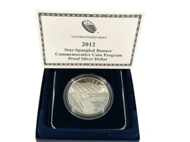 2012 Star Spangled Banner Commemorative Proof Silver Dollar Coin