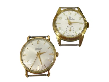 Vintage Mens' Hamilton Masterpiece 10k Gold-Filled Wristwatch and Vintage RODA Mens' Wristwatch