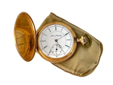 Vintage Illinois Pocket Watch in 14k Rose Gold