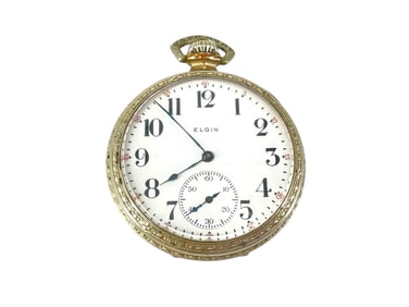 Elgin Open-Face Vintage Pocket Watch