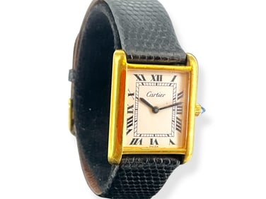 Cartier Swiss Tank Watch in Vermeil