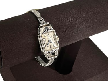 Ladies' Wrist Watch from Gruen with 14kt White Gold Case