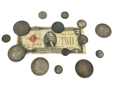U.S. and Foreign Coins + Bank Note