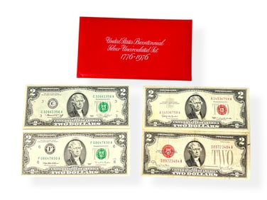 U.S. Silver Coin Set and Bank Notes