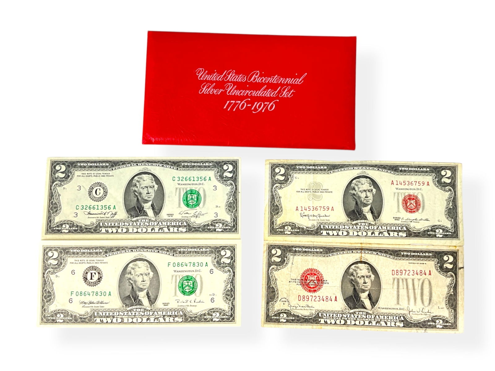 U.S. Silver Coin Set and Bank Notes (1 of 11)