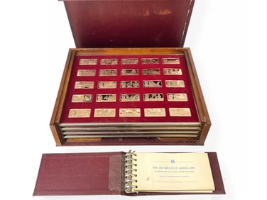 The 100 Greatest Americans Copper Bronze Bullion Bar Set