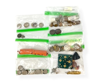 U.S. and Foreign Coins and Accessories + Medals