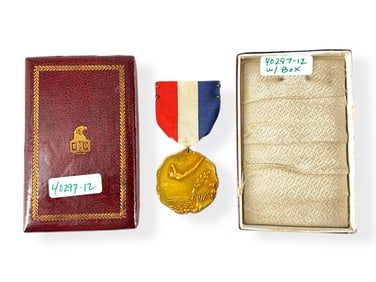 In the Original Box - Beautiful Men's Diving Ribbon/Medal Dated 1925