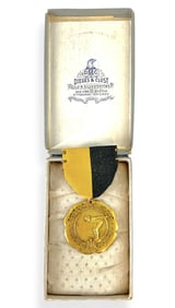 In the Original Box - Pittsburgh Press Men's Diving Ribbon/Medal Dated January 22, 1925