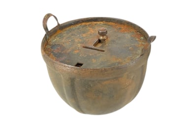 Antique Keyless Dime Basket Bank from Victor M. Grab & Co., USA, w/Contents (Opens Every 50th Dime)