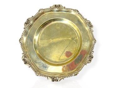 Paul Storr Antique Gilt Silver Dish/Tray w/Five Hallmarks