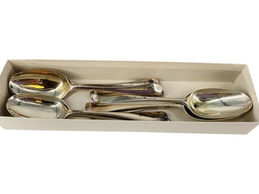 Collection of Seven - London Antique Silver - Large Spoons