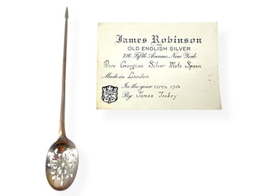 Antique Sterling Silver Mote Spoon - Made in London