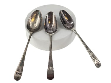 Three Small Antique Silver Spoons