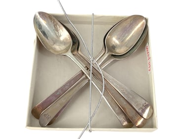 Six Antique Silver Spoons Circa 1780