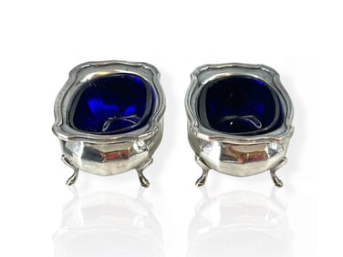 Two Little Silver Vintage Salts