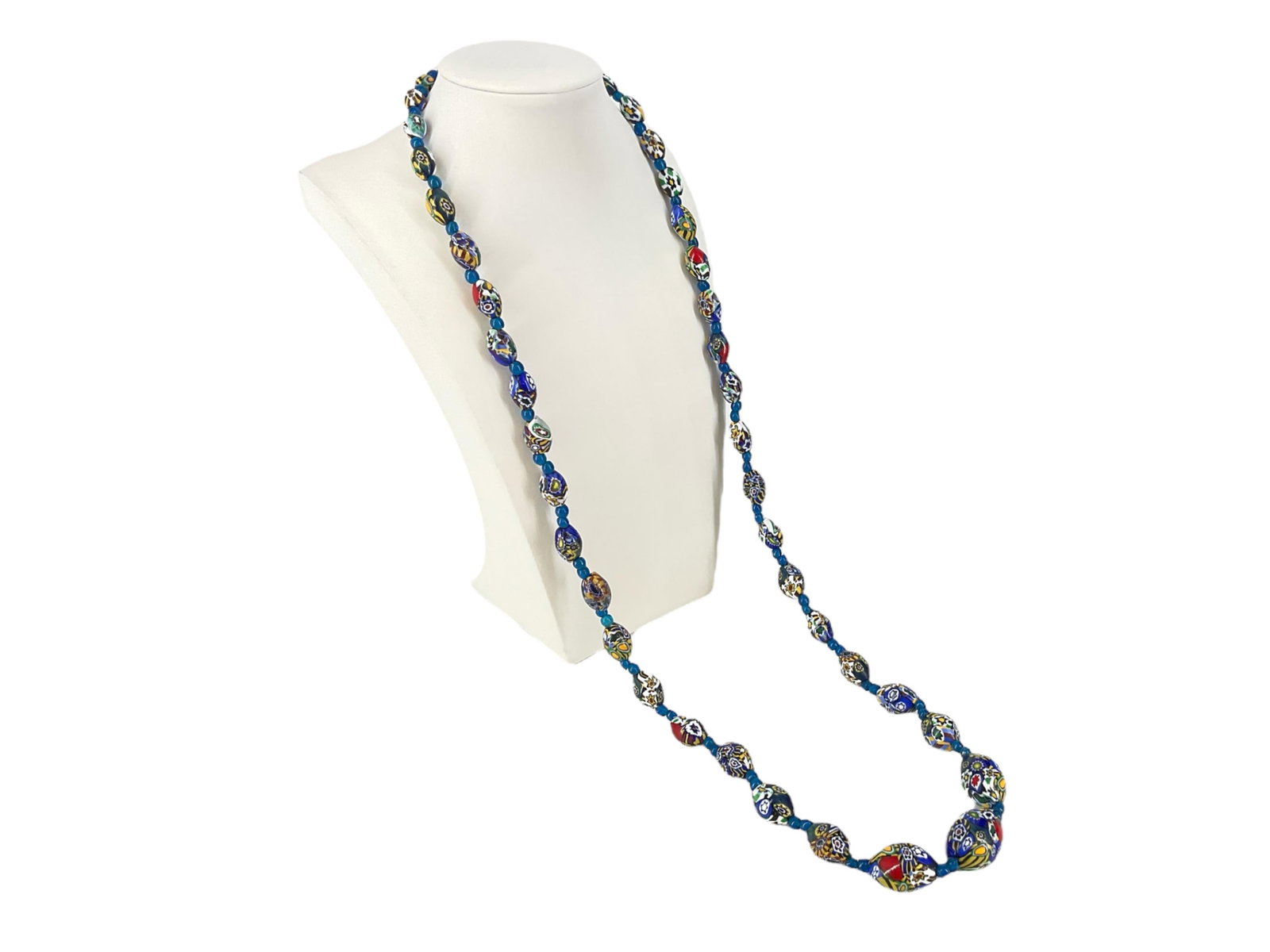 Millefiori Art Glass Bead Necklace (1 of 5)