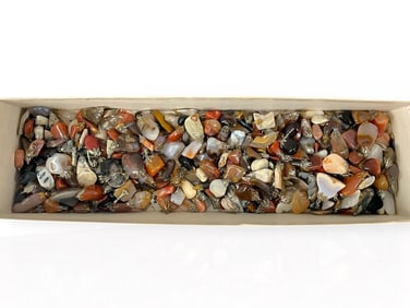 Over 100 Tumbled and Polished Agate Pendants