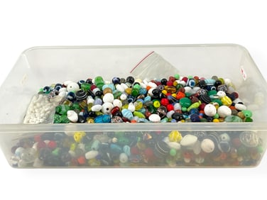 Tub Full of Vintage Glass Beads - Value!