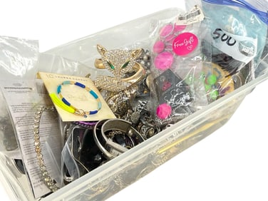 Box of Vintage Watches, Fashion Jewelry, Big Fox Fashion Bracelet and More