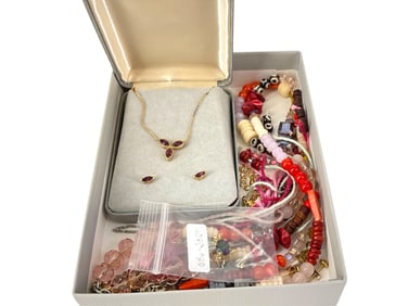 Fashion Jewelry Including a 14k y/g Mystic Topaz Pendant, Pretty Necklace with Rose Quartz and Druzy