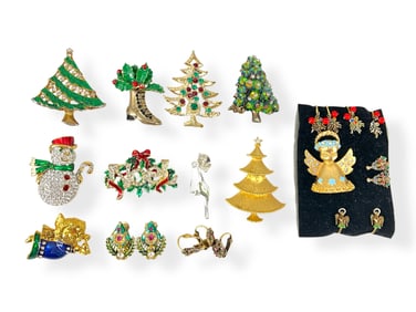 Holiday Happiness: Christmas Pins and Earrings