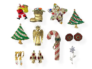 Festive Christmas Jewelry - Some Signed