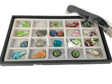 Assortment of Glass Pendants