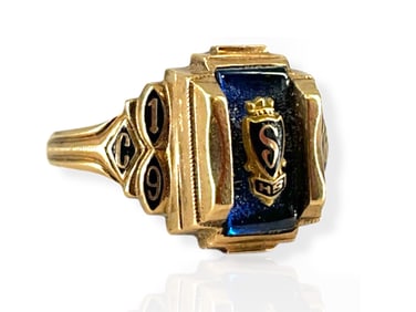Vintage 10k y/g Class Ring
