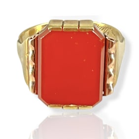 14K Carnelian Ring