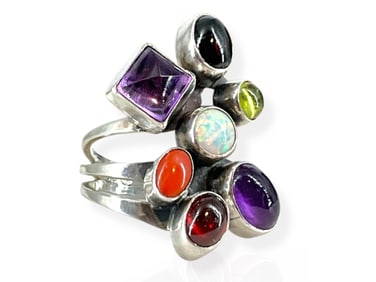 Fancy Multi-Stone Ring in Silver