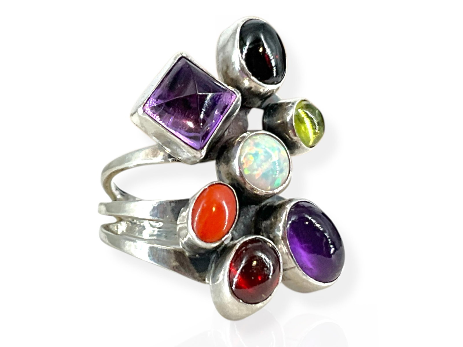 Fancy Multi-Stone Ring in Silver (1 of 5)