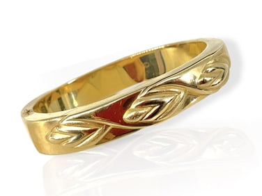 Bold 14k y/g Hinged Bracelet