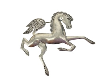 Sterling Silver Figural Horse Brooch